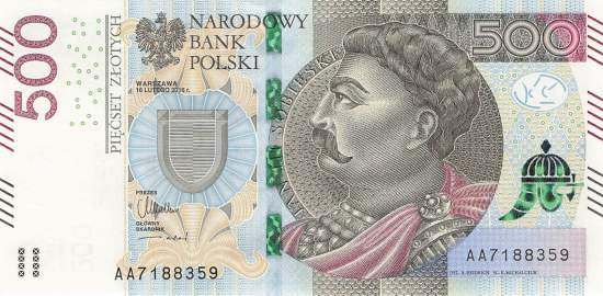 500 Zloty Polen p190a 2016